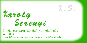 karoly serenyi business card